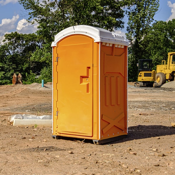 how often are the portable restrooms cleaned and serviced during a rental period in Rodessa